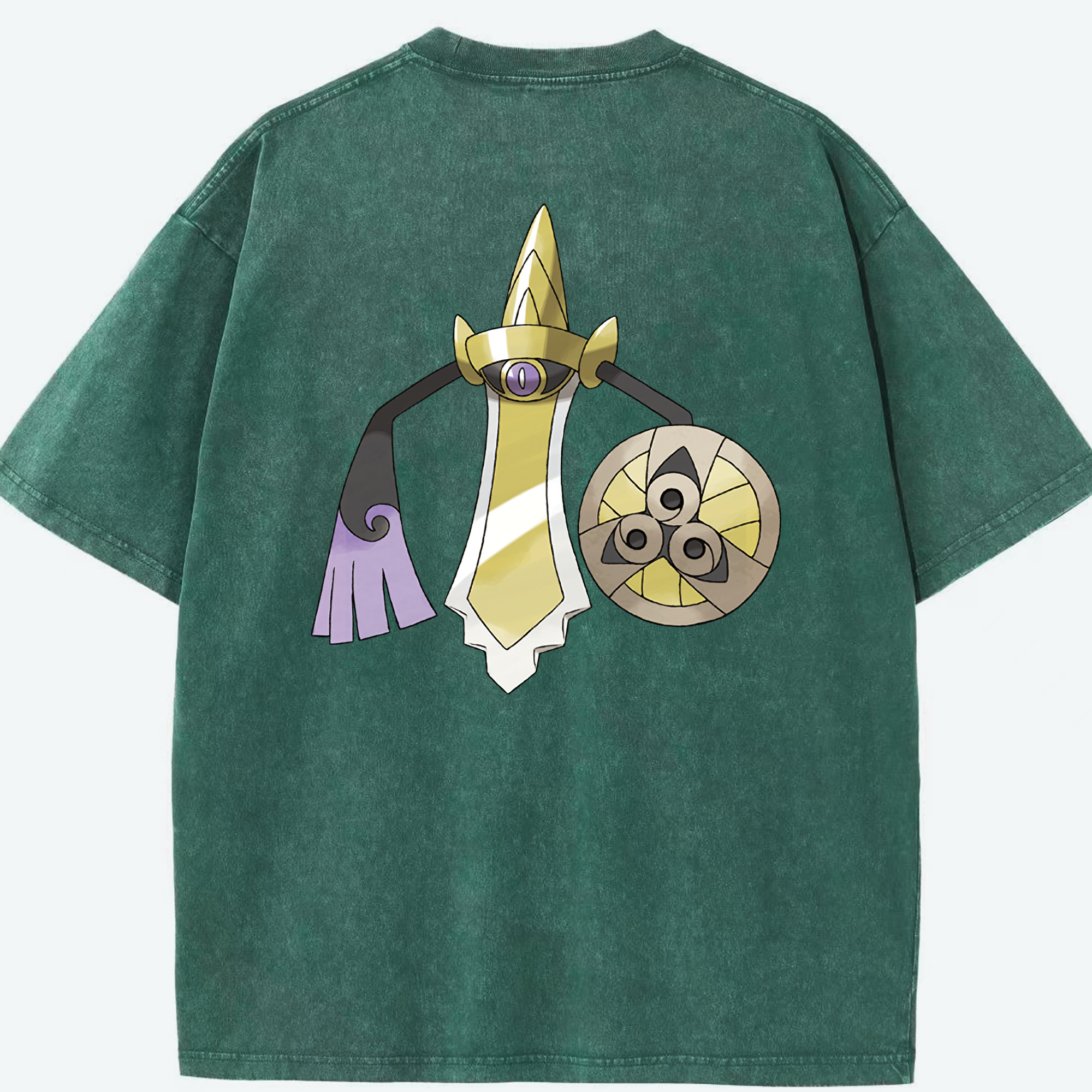 （画像用） ポケットモンスター Pokémon 綿100% ヴィンテージ風 半袖Tシャツ（背面プリント）
